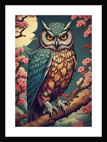 Moody owl framed - moody,