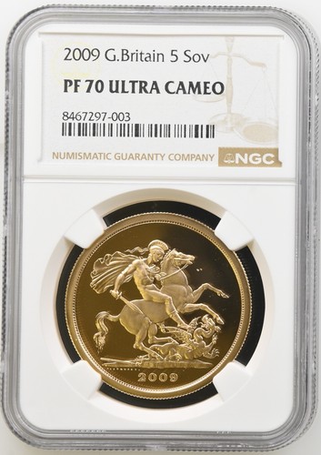 2009 gold proof five pounds - proof,