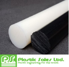 Nylon 66 Plastic Rod / Bar | All Diameters | 245 - 1000 mm Lengths Black/White