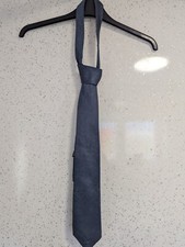 Van Buck Soho Tie - Men's Charcoal Grey Skinny Silk Tie, Wedding, Prom, Formal