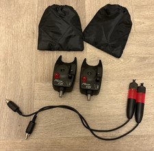 ✅2x Fox Micron PS MK1  Pike Fishing Bite Alarms Back Biter Drop Back VGC🦊