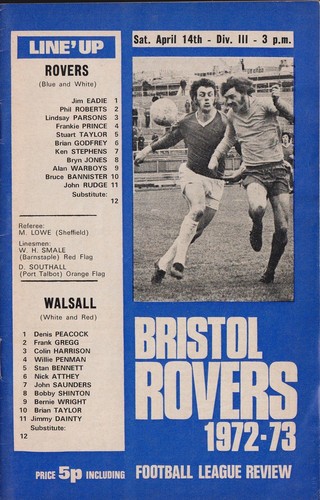 Football programme bristol - football,