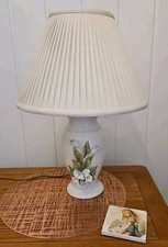 Endon Italian Made Table Lamp 50cm  With Beautiful 3d Flower P.A.T. Tested