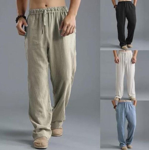 Men cotton linen wide - men,