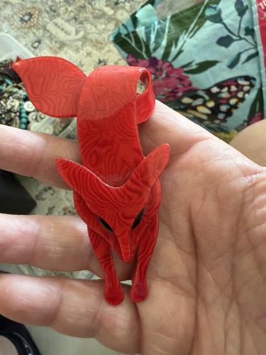 Vintage lea stein france red - lea,