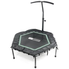 Trampoline Pro Fitness Gym Rebounder 110cm with Handlebar 112cm Black
