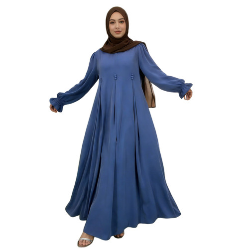Dubai long dress button flared - dress,