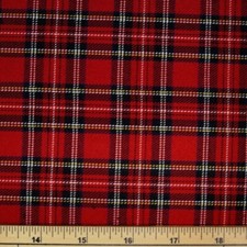 Polyviscose Tartan Fabric