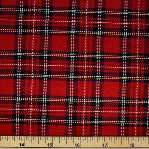Polyviscose tartan fabric - polyviscose,