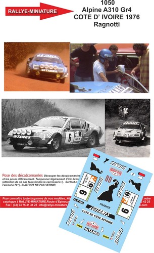 Decals ref 1050 alpine - 1/24,