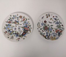 L'Hirondelle Plate x 2 Floral Bird Vase Butterfly 24cm