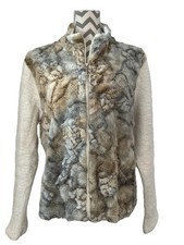 Multicoloured, Faux Fur, Long Sleeved, Full Zip Fleece Size 12/14