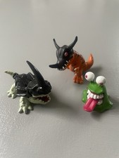 Vintage Digimon mini figures x3 Bandai Greymon numemon monochromon 