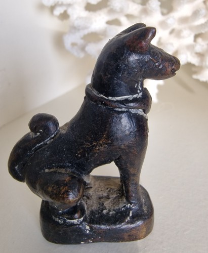 Ancient roman bronze dog - roman,