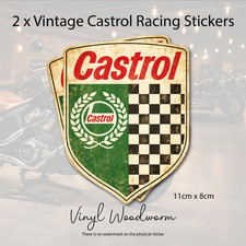 2 x Vintage Castrol Oil Sheild