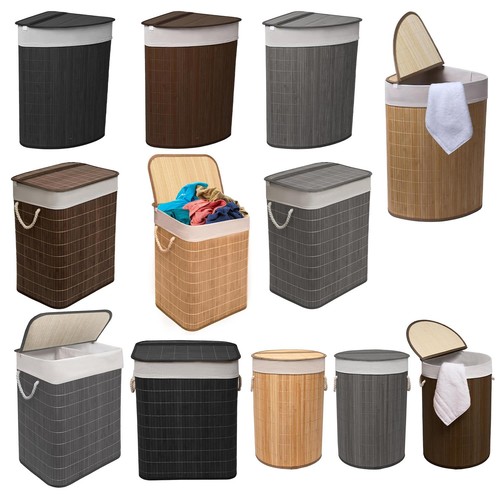 Bamboo laundry basket - bamboo,