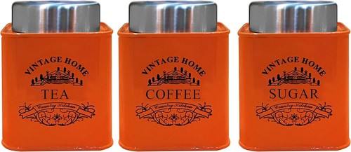 3pc canister set tea - set,