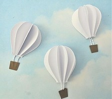 Die Cut cuts 3D Hotair balloon