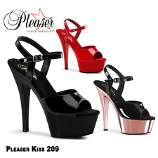 Pleaser Kiss 209 6 Inch Heel, 1 3/4 Inch Platform Pole Dancing Platform Sandals
