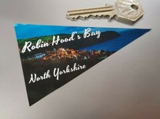 Robin Hood's Bay Yorkshire Holiday Travel Pennant Classic Car Window Sticker 4"