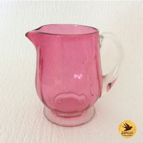 Vintage cranberry glass jug - ,