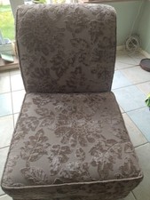 Beige Velvet Flock Chair