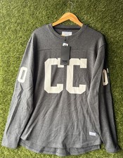 Mens Crooks & Castles Speckle Long Sleeve Grey Graphic Knit Jumper Size Large