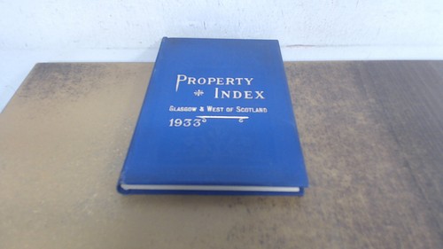 Property index 1933 - index, 1933,