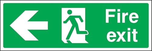 Fire exit left emergency
