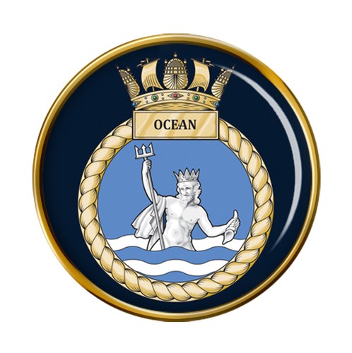 Hms ocean royal navy pin - navy,