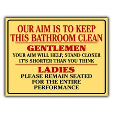 KEEP BATHROOM CLEAN Vintage