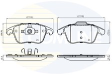Front COMLINE CBP01720 Brake