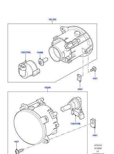 Land rover fog lamp range - land,
