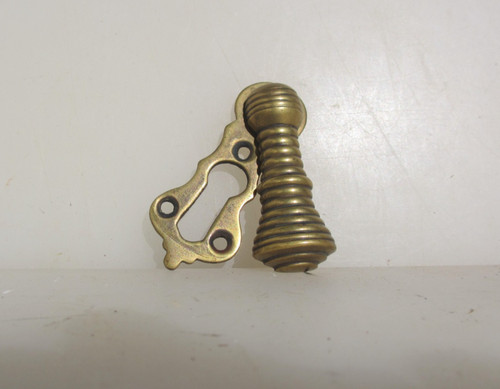 Victorian brass keyhole - keyhole, cover