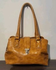 Liz Claiborne 90s Mock Croc Faux Leather Handbag.