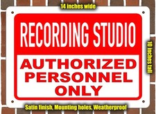 Metal Sign - RECORDING STUDIO