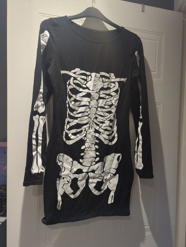 Black skeleton dress - dress, size