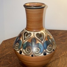 Vintage Langley Pottery Soraya Vase 26 cm Glyn Colledge Retro MCM Signed (#M)