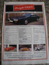 STRAIGHT EIGHT LONDON CAR STOCK LIST CADILLAC 24CT GOLD 1988 ADVERT A4 FILE 40