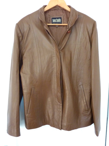 Ladies tan real leather long - tan,