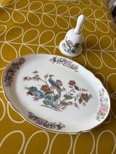 WEDGWOOD KUTANI CRANE - oval tray and bell in excellent condition