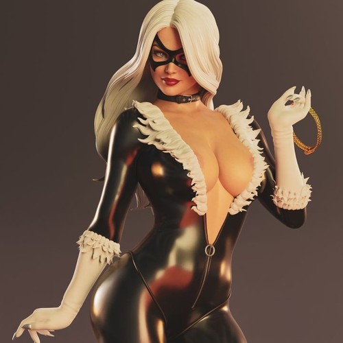Black cat scale hand - cat, 1/6