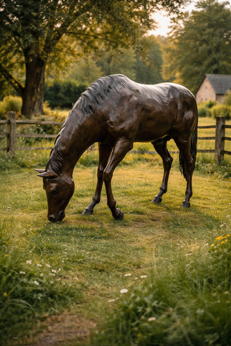 Bronze horse garden - horse, –