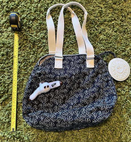 Navy and white kipling handbag - white,