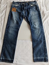 Ralph Lauren Blue Denim Jeans with Embroidered RL Badge on the Leg