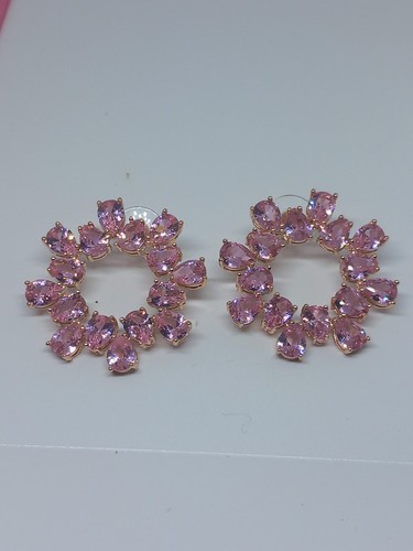 Swarovski pink crystal stud - swarovski,