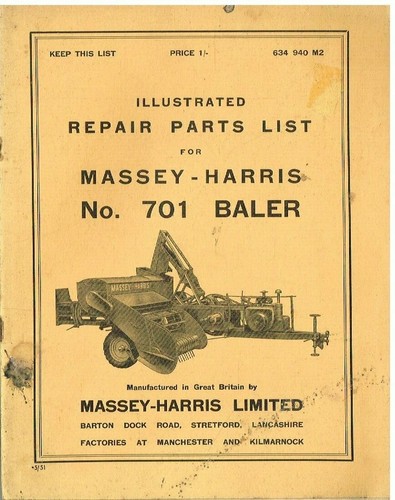 Massey harris model 701 baler - massey,