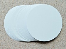 30 x 100mm Diameter Smooth White Round Craft Card Cut -Outs NEW