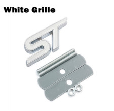Car Racing Metal Front Hood Grille Grill Badge Emblem Decals ST Logo For Ford