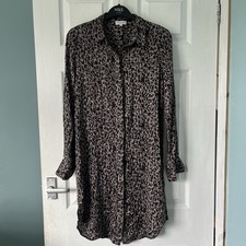 Dea Kudibal Kirstine mulberry silk grey / pink leopard print long sleeve dress